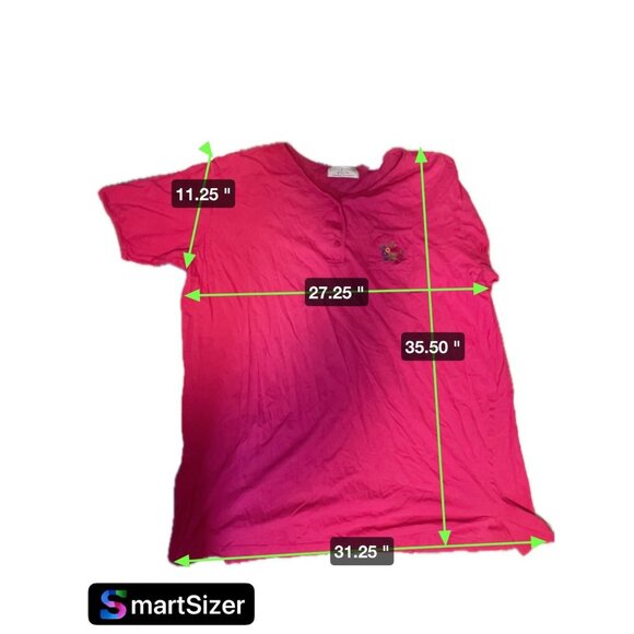 Erika Taylor Pink Round Neck Embroidered Pajama Sleep Top Sz 2X - Picture 7 of 7